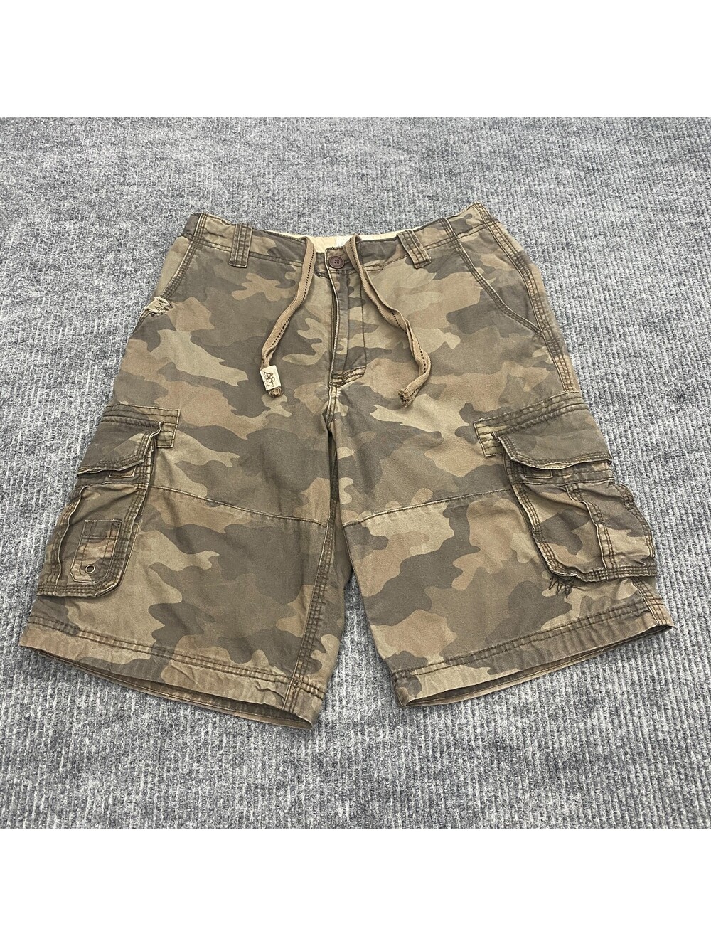 Aeropostale Camo Cargo Shorts Men 31x12 Camouflage Canvas Baggy A87 Skater Y2K